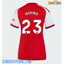 Camisa de time de futebol Arsenal Mikel Merino #23 Replicas 1º Equipamento Feminina 2026-27 Manga Curta
